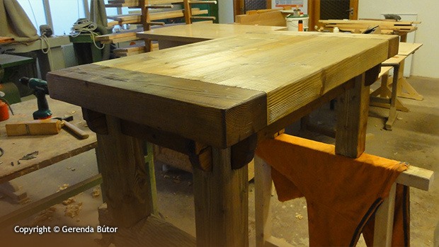 Egyedi gerenda asztal, szék és pad gyártás